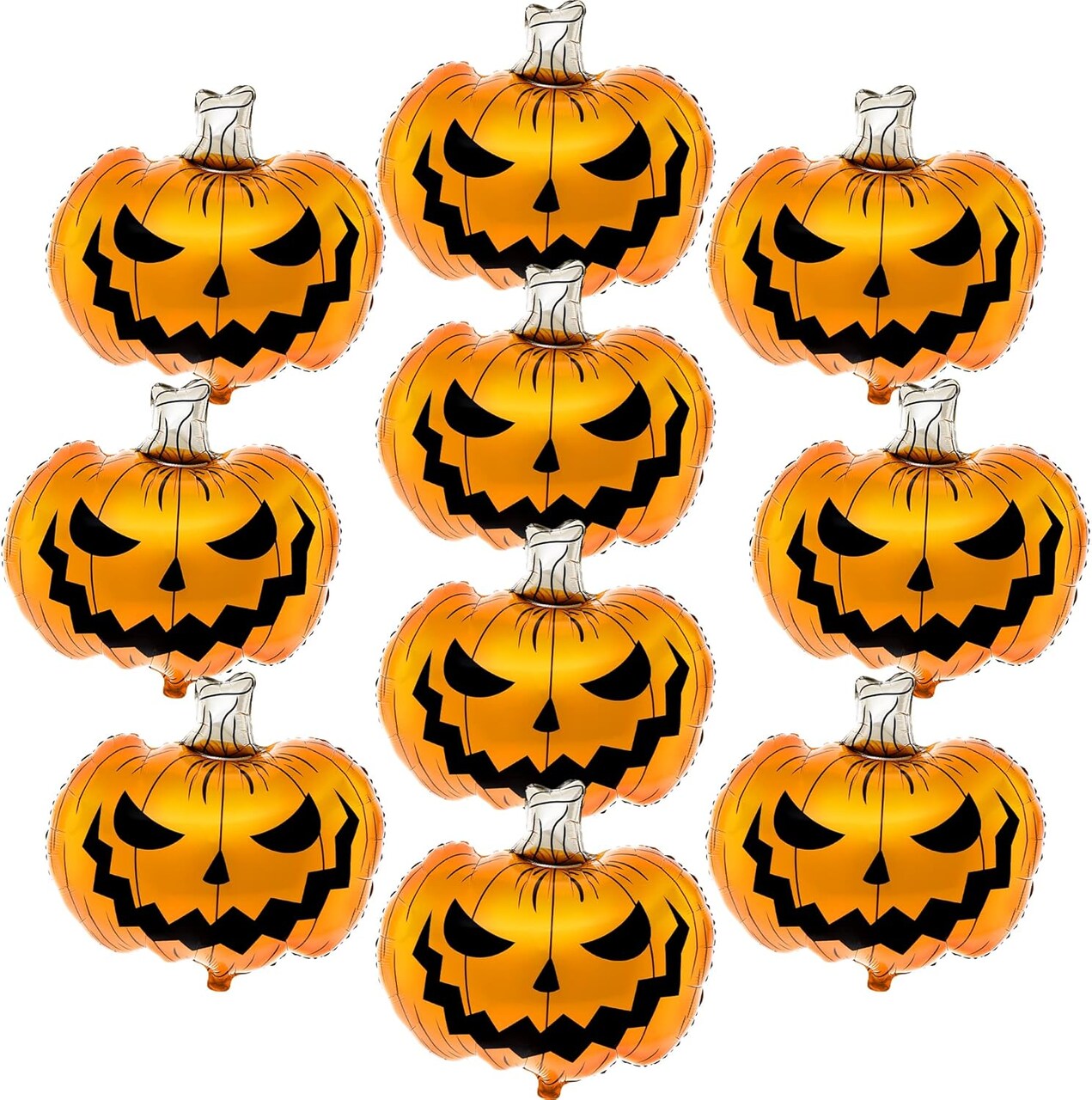 Scary Halloween Pumpkin Foil Balloons -Large 30 Inch(Orange Pumpkins)